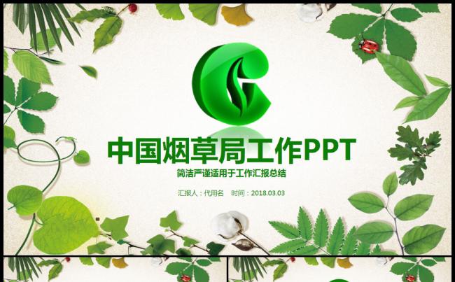 中国烟草局烟草公司工作总结汇报PPT模板缩略图