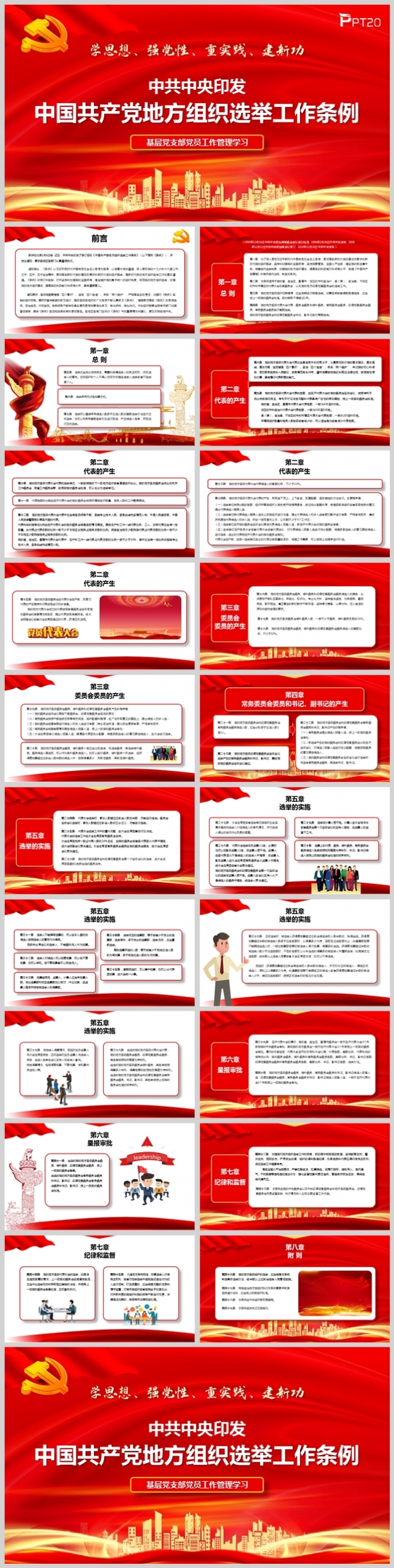 学习《中国共产党地方组织选举工作条例》PPT模板
