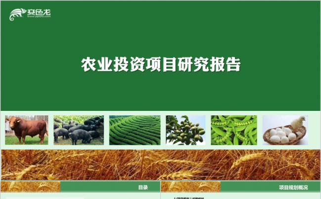 亲切大自然绿色生态农业招商农产品PPT模板缩略图
